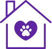 Purple house icon